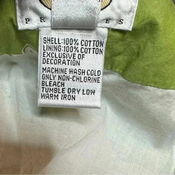 Talbots Spring Green White Garden Party Skirt with White Eyelet-Trimmed Lining - Picture 6 of 6